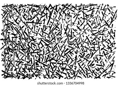 Simple abstract black and white drawing. Expressive drawing. Abstract Overlay Texture. Vector copy