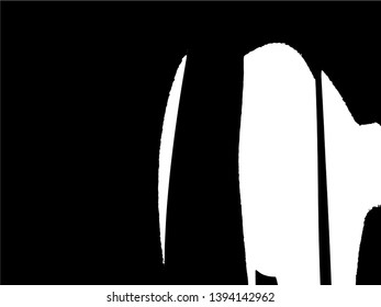 Simple abstract black and white drawing. Expressive drawing. Abstract Overlay Texture. Vector. Light Distressed Background. Ink Print Distress Background. Grunge Texture. 