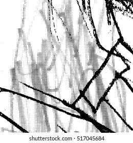 Simple abstract black and white drawing. Expressive drawing. Abstract Dots Overlay Texture. 
