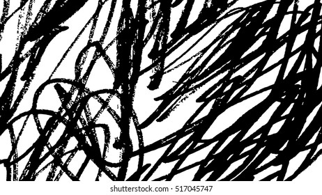 Simple abstract black and white drawing. Expressive drawing. Abstract Dots Overlay Texture. 