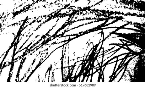 Simple abstract black and white drawing. Expressive drawing. Abstract Dots Overlay Texture.