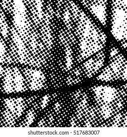 Simple abstract black and white drawing. Expressive drawing. Abstract Dots Overlay Texture.