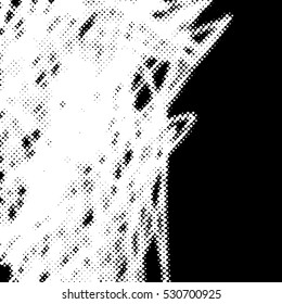 Simple abstract black and white drawing. Expressive drawing. Abstract Dots Overlay Texture.