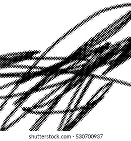Simple abstract black and white drawing. Expressive drawing. Abstract Dots Overlay Texture.