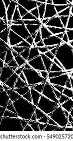 Simple abstract black and white drawing. Expressive drawing. Linear drawing.