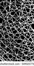 Simple abstract black and white drawing. Expressive drawing. Linear drawing.