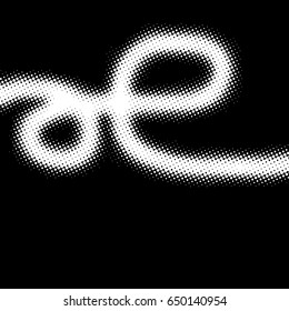 Simple abstract black and white drawing. Expressive drawing. Abstract Dots Overlay Texture.
