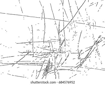 Simple abstract black and white drawing. Expressive drawing. Abstract artistic background. Vector.
