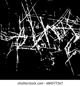Simple abstract black and white drawing. Expressive drawing. Abstract artistic background. Vector.