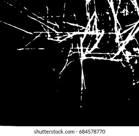 Simple abstract black and white drawing. Expressive drawing. Abstract artistic background. Vector.