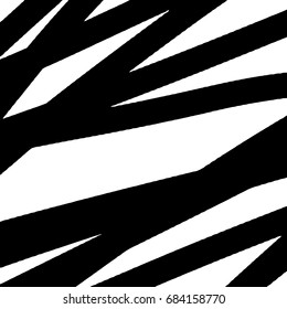 Simple abstract black and white Expressive Linear drawing. Vector.