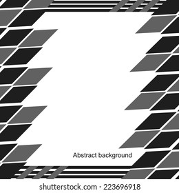 Simple abstract black and white pattern, vector background with empty space below the text.