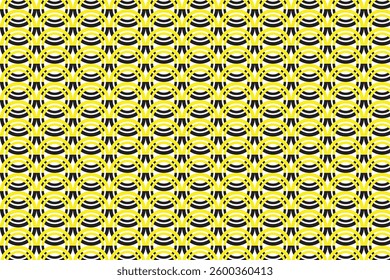 simple abstract black yellow color creative round ring circle pattern abstract optical illusion pattern with yellow and black geometric shapes creating a wavy visual effect