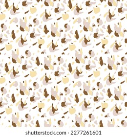 Simple abstract blots. Seamless vector patterns for fabric, scrapbooking and hobbies. Minimalistic style. neutral background. Print drawn by hand. funny art. 