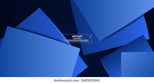 Simple abstract blue background with geometric graphic elements for poster, flyer, digital board and concept design. Vector Eps10