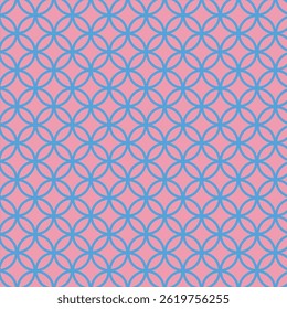 padrão de círculo de cor azul abstrato simples com fundo rosa