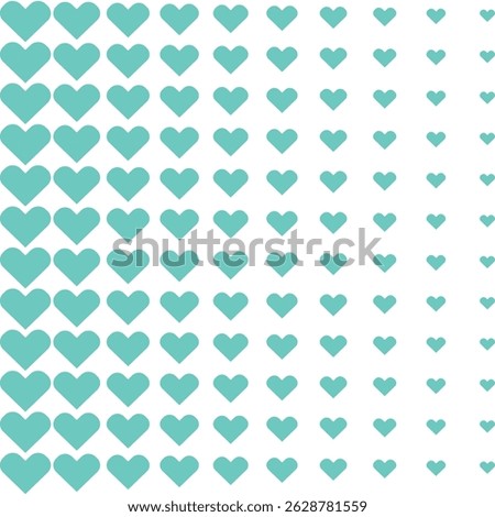 simple abstract blue colour seamless heart shap love bland pattern