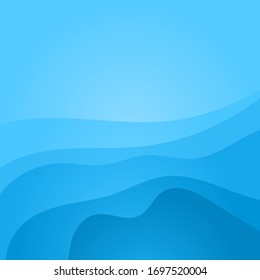 Simple abstract blue wave background