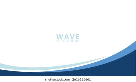 Simple abstract blue wave background 