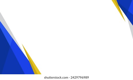 fondo abstracto simple de la plantilla corporativa azul y amarillo