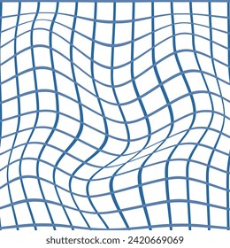 simple abstract blueberry color thin square box wavy distort pattern
