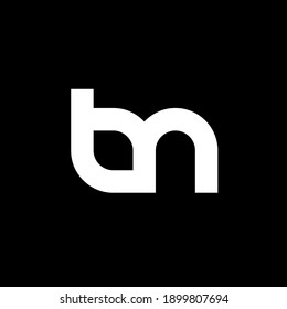 simple abstract bn bm logo flat illustration vector design