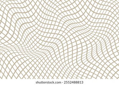 simples abstrata marrom cor criativa pequeno quadrado ondulado distorcer padrão de linha da rede padrão geométrico abstrato com linhas que são desenhadas em um quadrado