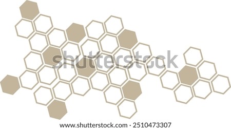 simple abstract brown color rendom honeycomb pattern