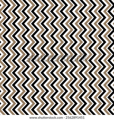 simple abstract brown colour and black colour vartical zig zac line pattern