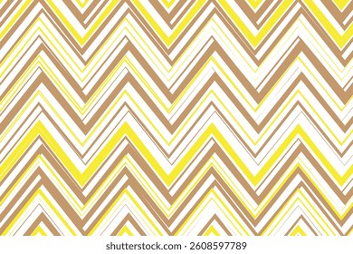 simple abstract brown yellow color thin to thick zig zag line pattern chevron pattern in yellow and brown