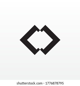 Simple abstract business geometric logo icon design