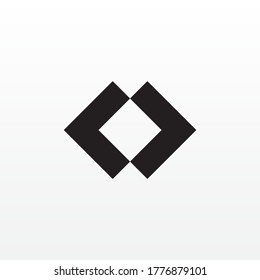 Simple abstract business geometric logo icon design