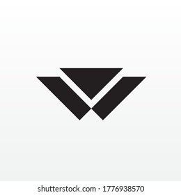 Simple abstract business geometric logo icon design