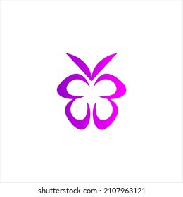 Simple abstract butterfly vector logo design