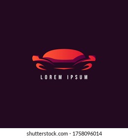 Simple Abstract Car logo With Colorful