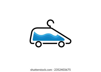 simple abstract car wash vector