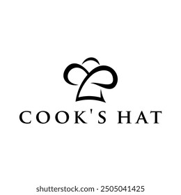 simple and abstract chef hat concept	