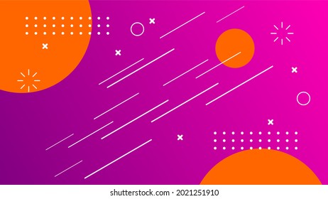 simple abstract circle background with memphis style