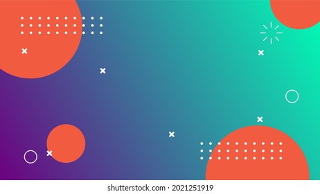 simple abstract circle background with memphis style