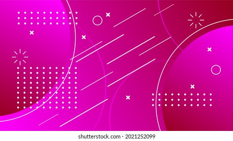 simple abstract circle background with memphis style