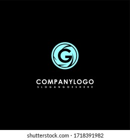 Concepto de diseño creativo con el logotipo de la letra G en círculo simple