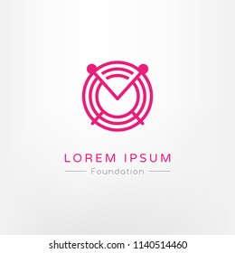 Simple abstract circle logo for branding identity. Vector image.