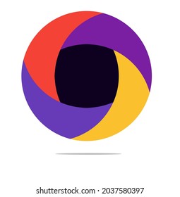 Simple abstract circle logo with modern style useable for business and company