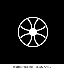 Simple abstract circle ornament design.