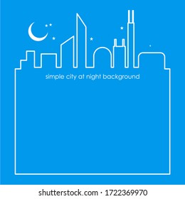 simple abstract city silhouette, night and day, vector illustrations