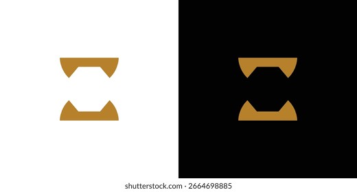 Design de logotipo de escala de relógio simples e abstrato