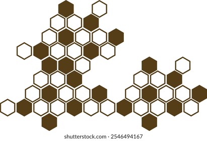 simple abstract coffee latte color honeycomb polygon pattern