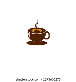 Simple abstract coffee logo template element