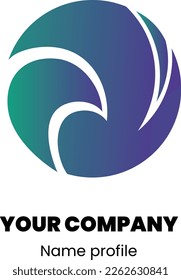 simple abstract colored logo style