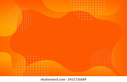 Simple abstract colorful orange background with fluid wavy shape. Suitable for businesses selling banners, events, templates, pages, and others